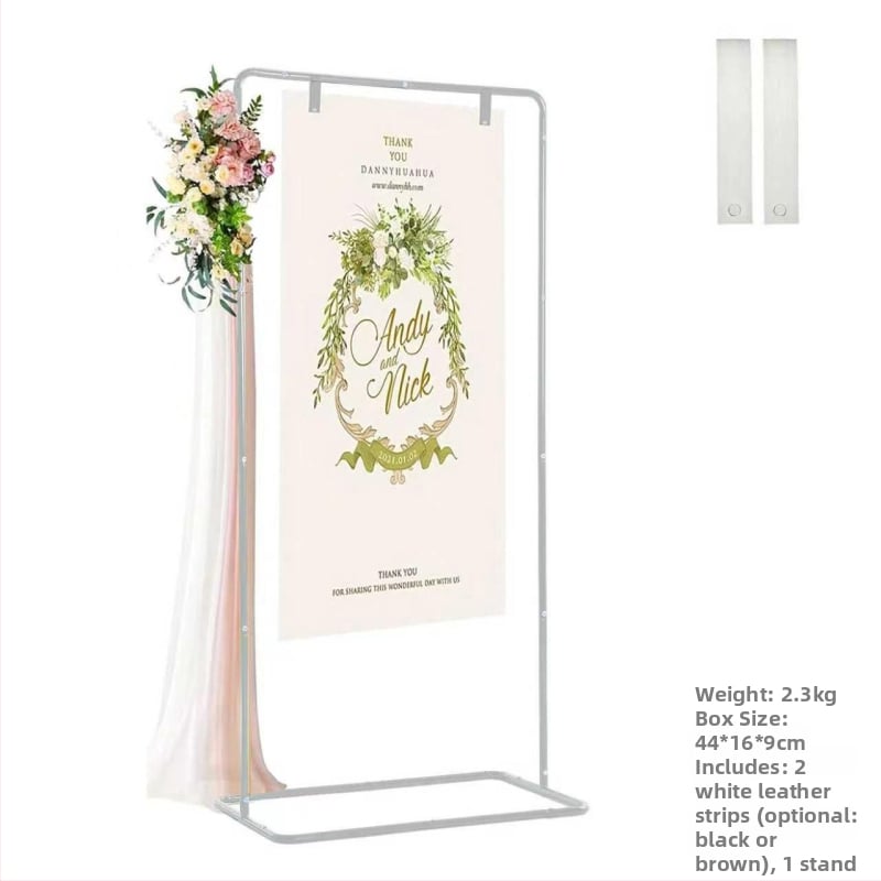 Arc din fier forjat, în formă de inel, arc decorativ pentru fundalul nunții, cu decor floral, pentru exterior