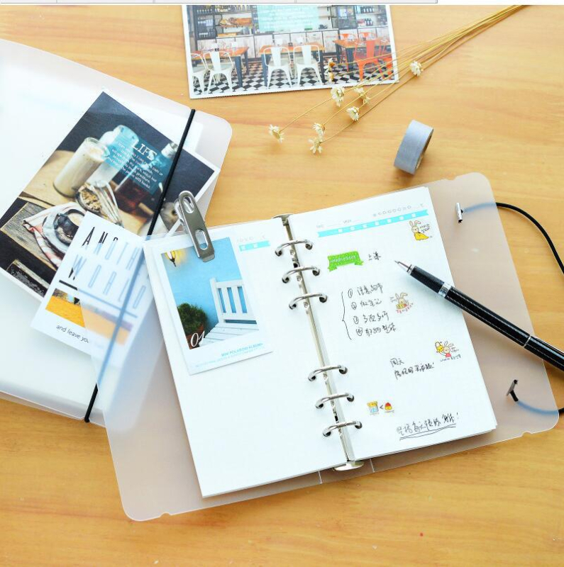 Copertă creativă din PP transparentă, mată, pentru notebook cu curea, înlocuibilă