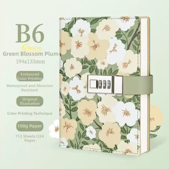 Jurnal cu parolă cu lacăt, notebook creativ, stil minimalist elegant, în stil japonez și coreean