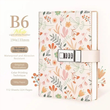 Jurnal cu parolă cu lacăt, notebook creativ, stil minimalist elegant, în stil japonez și coreean