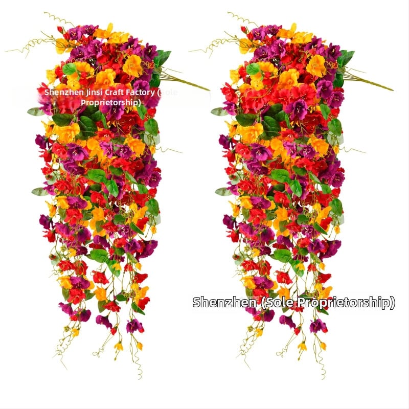 Flori hibiscus artificiale de toamnă — viță lungă de agățat pentru decor de peisaj și nunți în aer liber