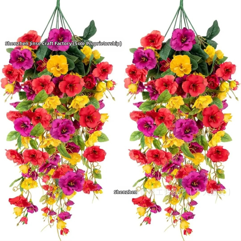 Flori hibiscus artificiale de toamnă — viță lungă de agățat pentru decor de peisaj și nunți în aer liber