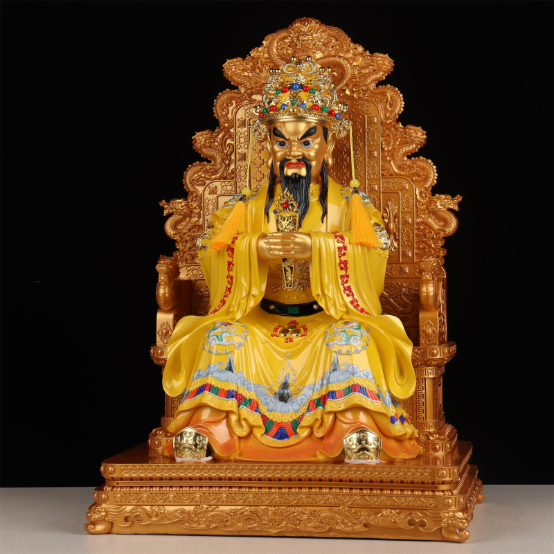 Statuile Guangji Dragon King și Buddha ai celor Cinci Domni, decor pentru living, statuetă din rășină