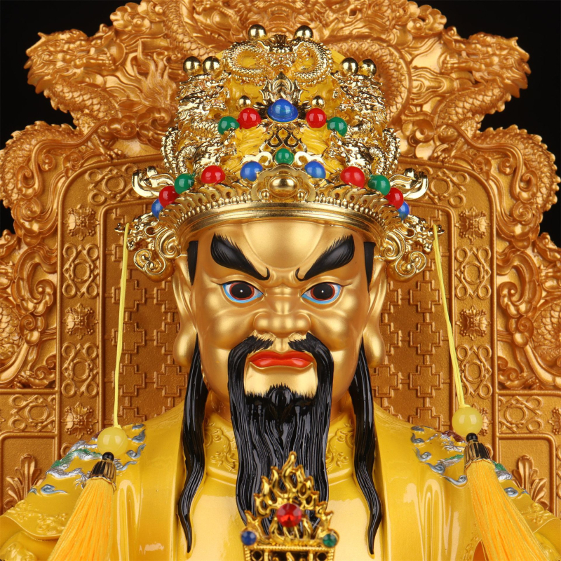 Statuile Guangji Dragon King și Buddha ai celor Cinci Domni, decor pentru living, statuetă din rășină