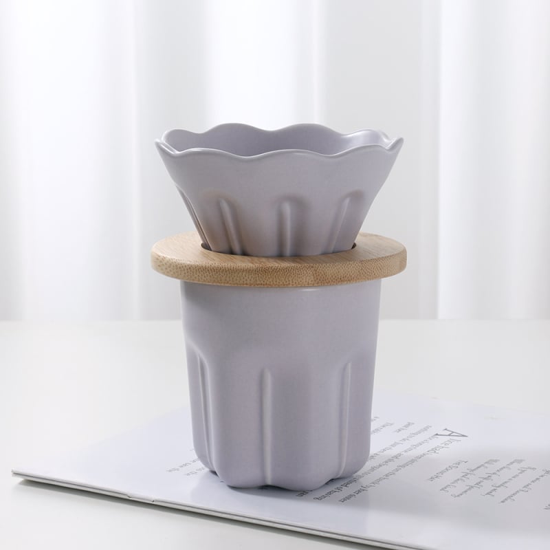 Gold Essence filtru ceramic pentru cafea, set pentru turnare manuală, Magnolia Macaron în trei culori, rezistență la temperaturi înalte