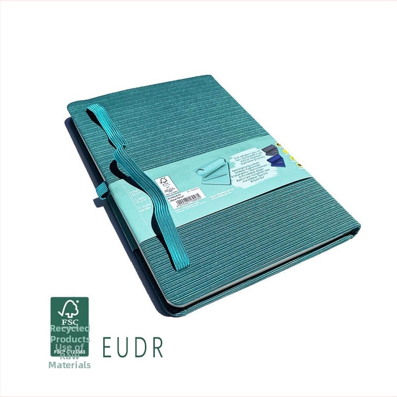 Eudr Notebook Factory caiet din țesătură FSC-certificat antibacterian, copertă tare, jurnal cu logo personalizat