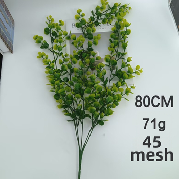 Viță de ratan artificial cu eucaliptus – plantă verde decorativă agățată, pentru perete, interior și exterior
