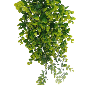 Viță de ratan artificial cu eucaliptus – plantă verde decorativă agățată, pentru perete, interior și exterior