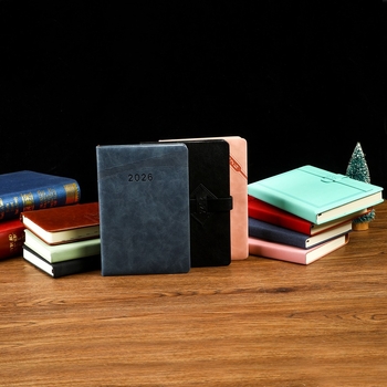 Jurnal gros cu copertă din PU, cu logo personalizat, caiet de birou cu închidere magnetică, 200–300 de pagini
