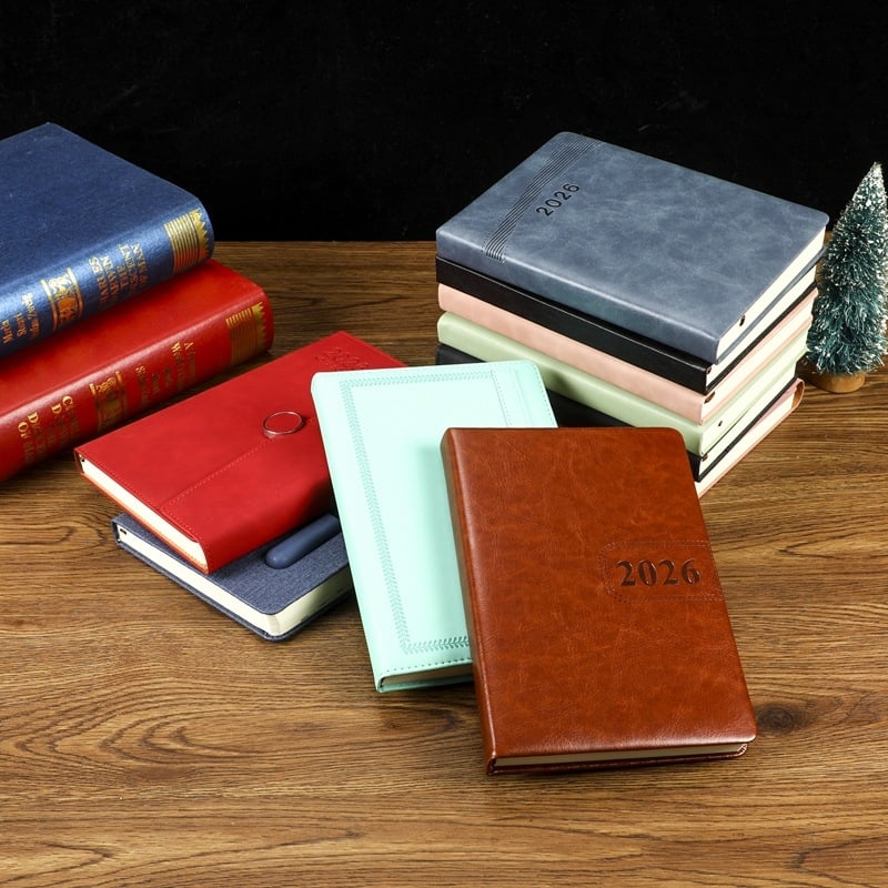 Jurnal gros cu copertă din PU, cu logo personalizat, caiet de birou cu închidere magnetică, 200–300 de pagini