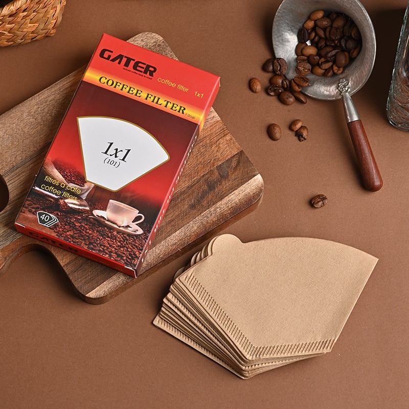 Hartie de filtru cafea V60, în formă conică, din pulpă de lemn, pentru 1-4 porții, filtru V02
