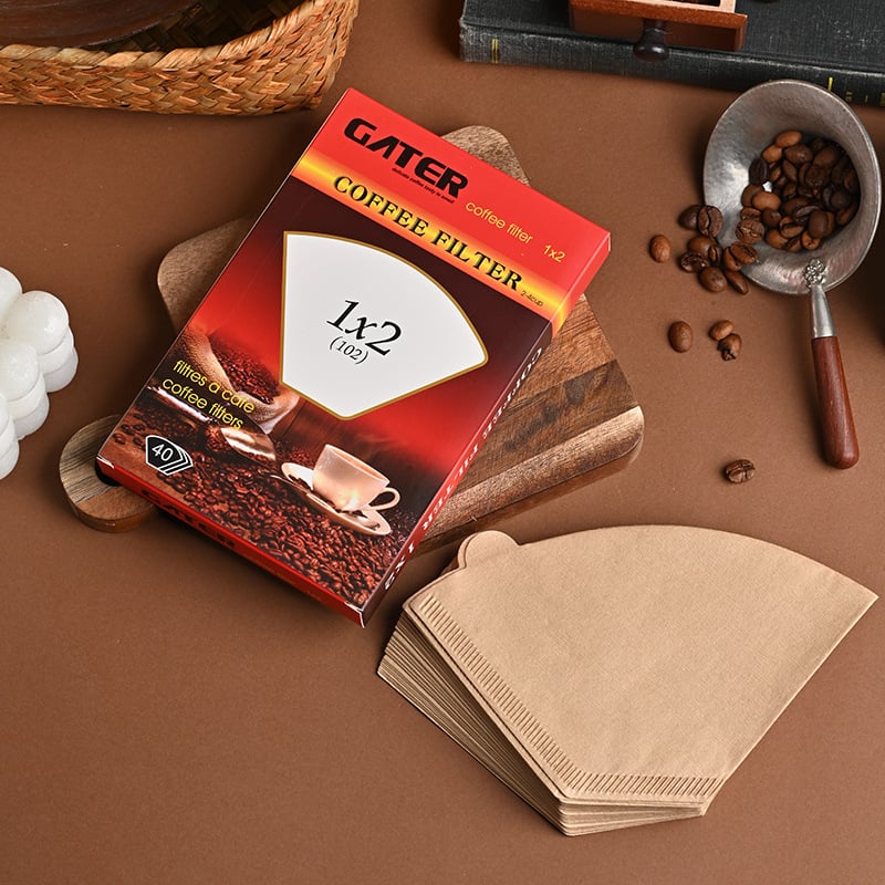 Hartie de filtru cafea V60, în formă conică, din pulpă de lemn, pentru 1-4 porții, filtru V02