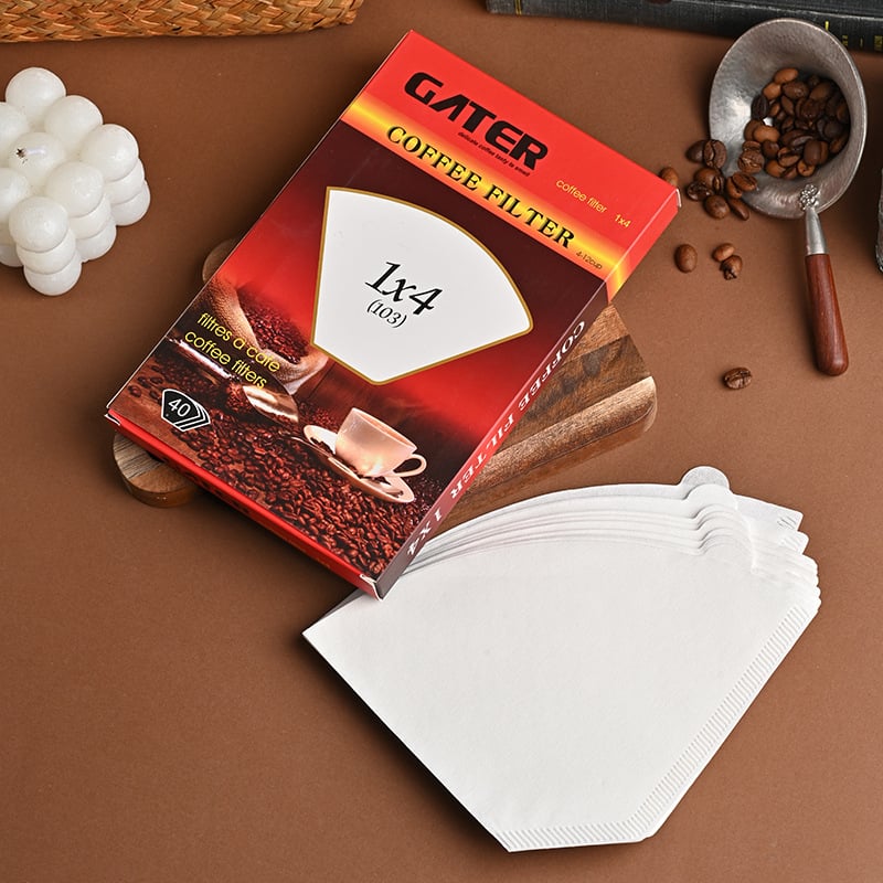 Hartie de filtru cafea V60, în formă conică, din pulpă de lemn, pentru 1-4 porții, filtru V02