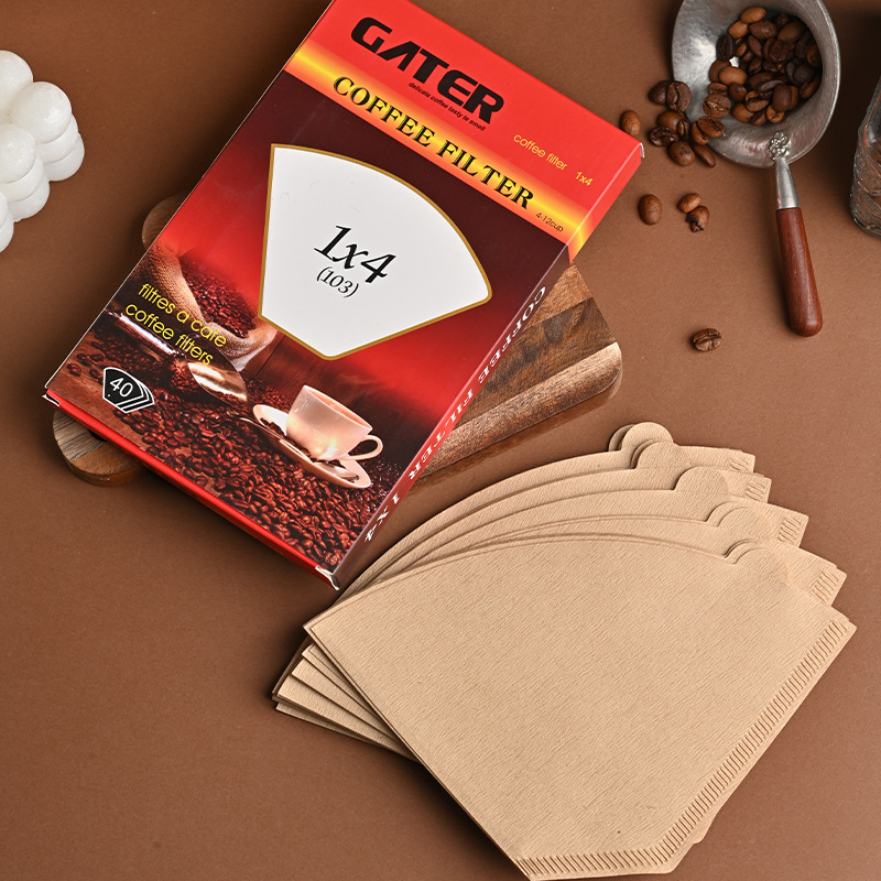 Hartie de filtru cafea V60, în formă conică, din pulpă de lemn, pentru 1-4 porții, filtru V02