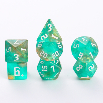 Set od 20-stranih kockica za stolne RPG s iridiscentskim kristalnim nebom, za COC, DND i TRPG