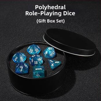 Set od 20-stranih kockica za stolne RPG s iridiscentskim kristalnim nebom, za COC, DND i TRPG