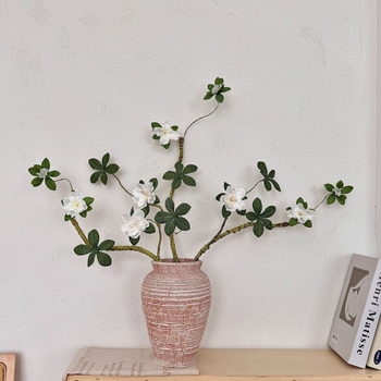 Floare artificială Azalee din spumă, viță decorativă cu ramuri moi pentru nunți și decor de interior