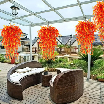 Lavandă artificială și eucalipt – viță decorativă de exterior pentru curte, nunți și decor de perete