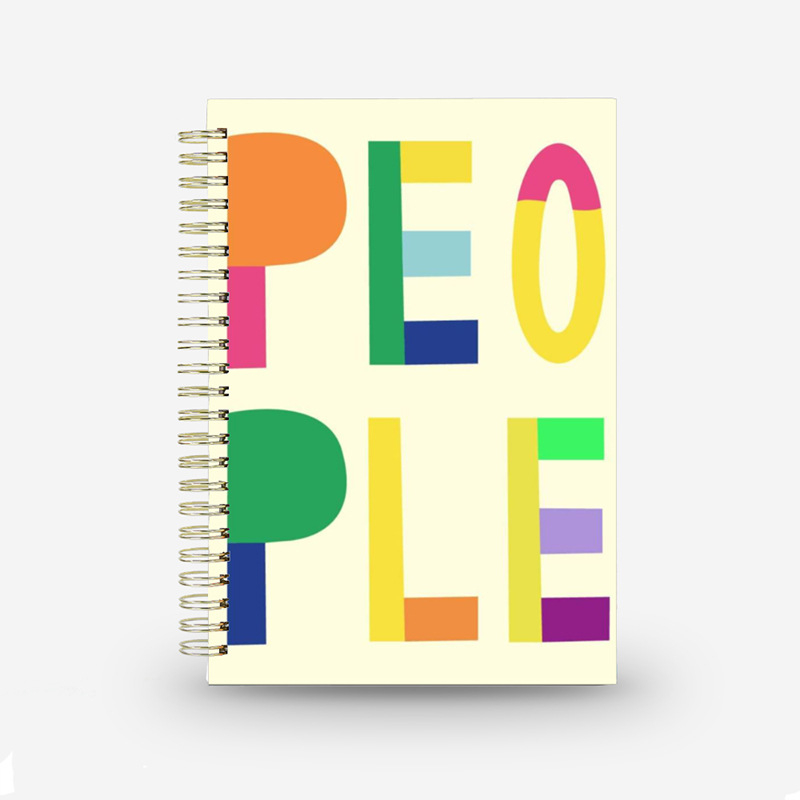 Carnet A5 pentru teme la matematică și engleză, linii orizontale, legătorie în spirală, hârtie offset, 100 de pagini, personalizare logo