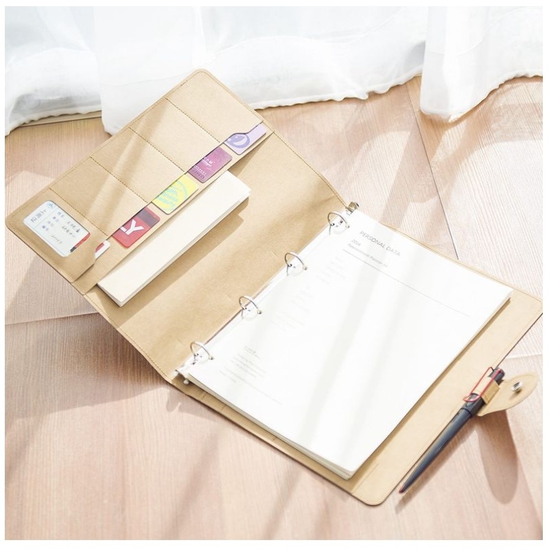 Set A4 din piele: binder, dosar de afaceri și notebook mare pentru birou