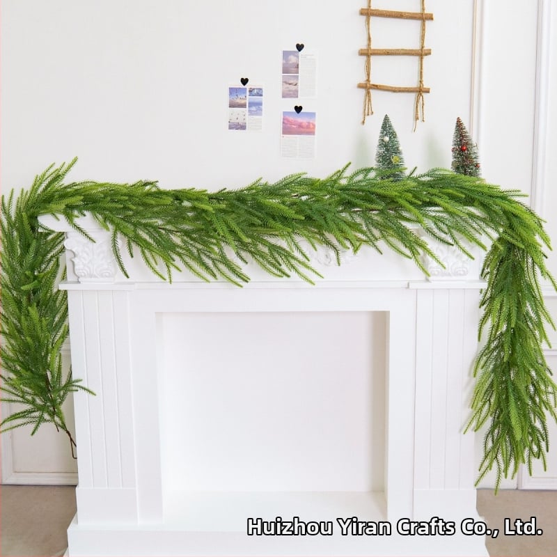 Vine artificiale Norfolk Pine, lucrate manual, pentru decorul șemineului