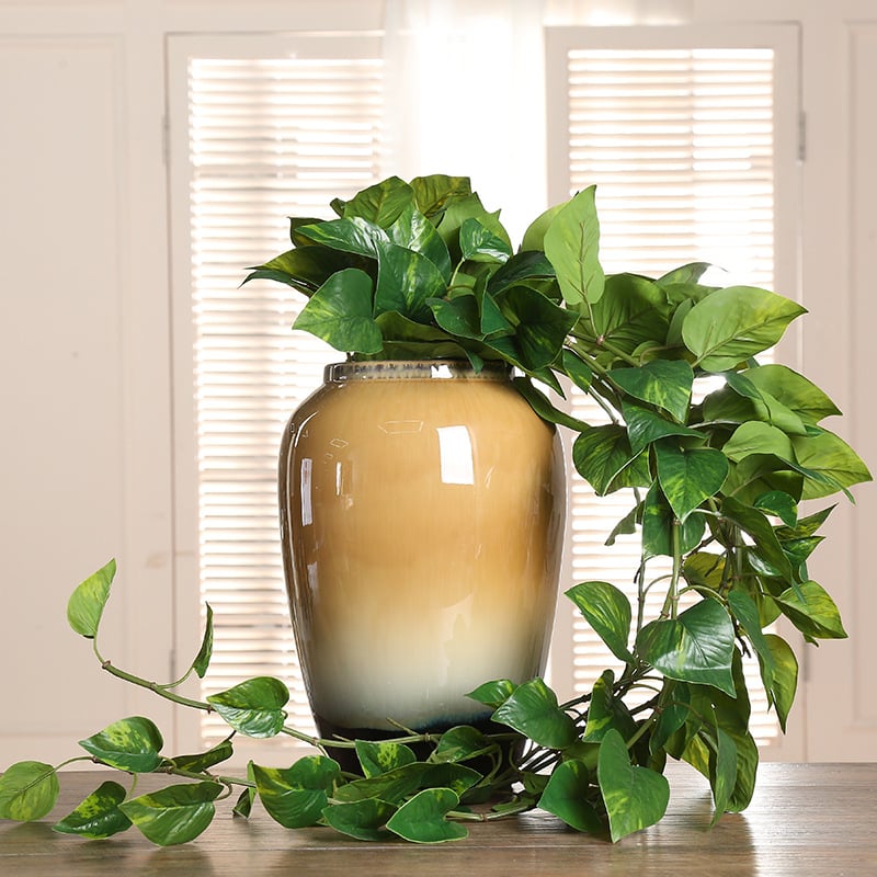 Pothos artificial, liană pentru perete, plantă verde decorativă, înălțime 30–100 cm