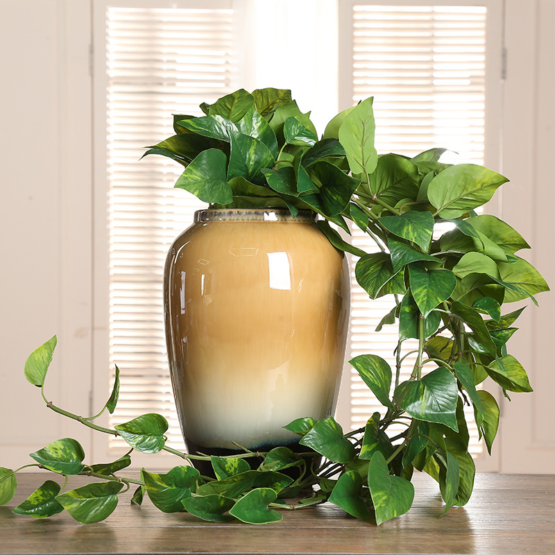 Pothos artificial, liană pentru perete, plantă verde decorativă, înălțime 30–100 cm