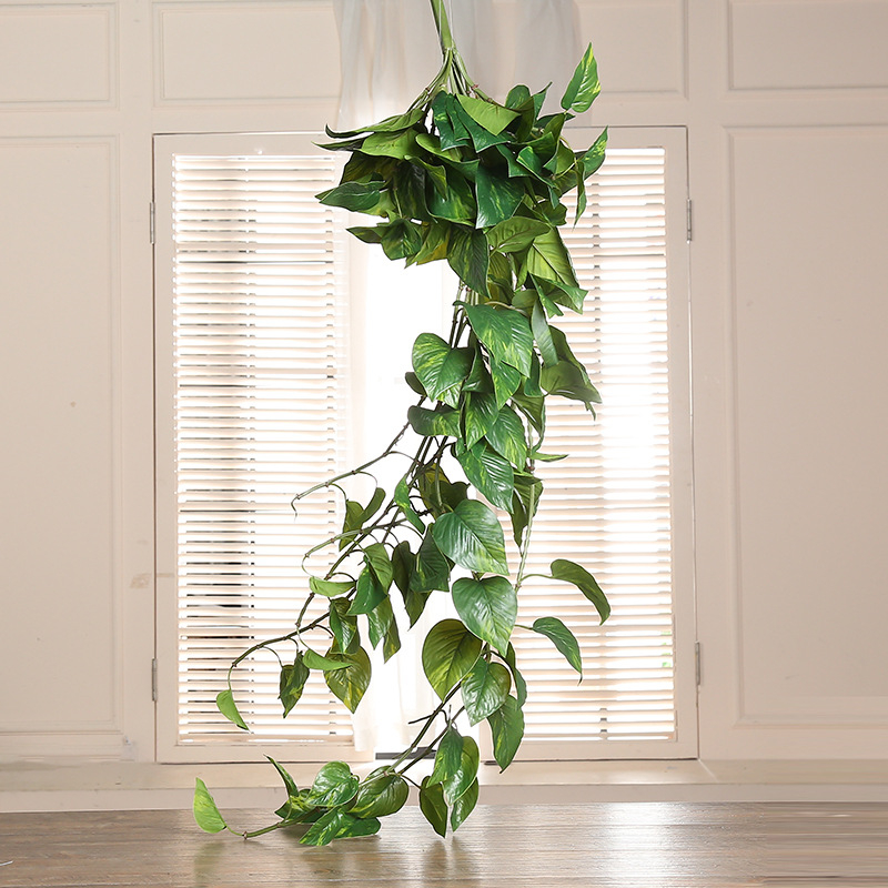 Pothos artificial, liană pentru perete, plantă verde decorativă, înălțime 30–100 cm