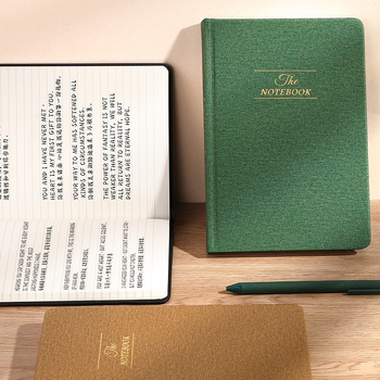Carnet cu copertă din material textil și personalizare a logo-ului, format A5, carnet de întâlniri de afaceri