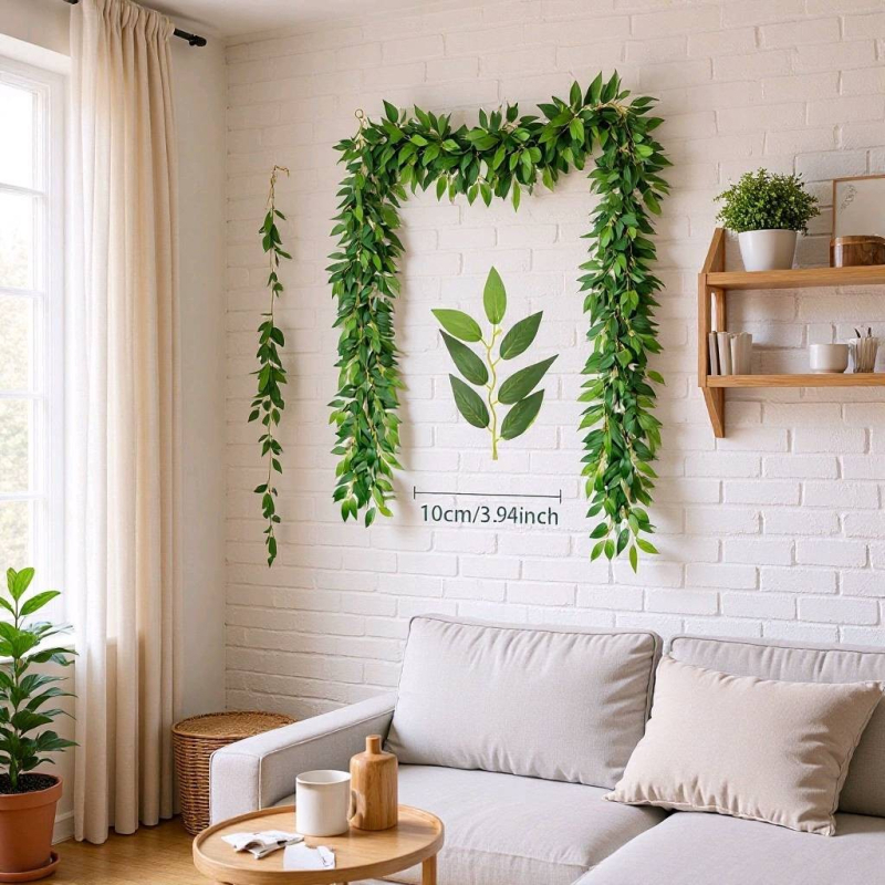 Plantă artificială din răchită cu frunze de salcie, pentru decor de masă, nuntă și primăvară