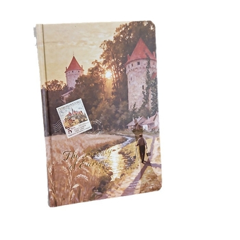 Jurnal nou vintage, stil european, pagini cu picturi în ulei, copertă rigidă, jurnal DIY de înaltă calitate