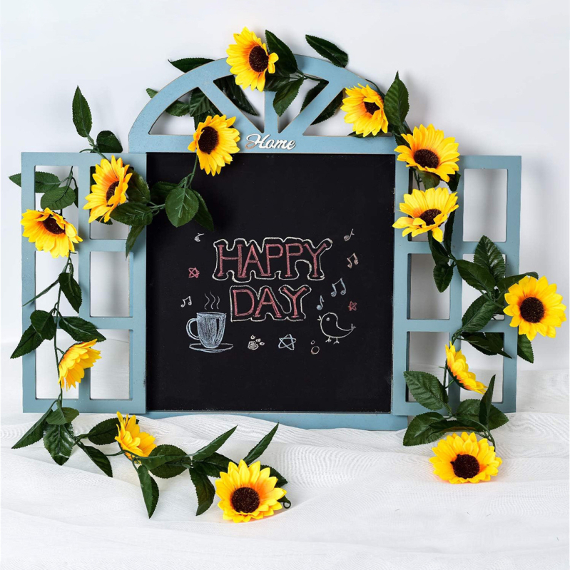 Viță artificială cu 26 capete de floarea-soarelă pentru decor în casă