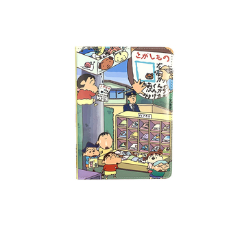 A5 carnet cu copertă din piele, design animat, jurnal drăguț cu pagini color Crayon Shin-Chan