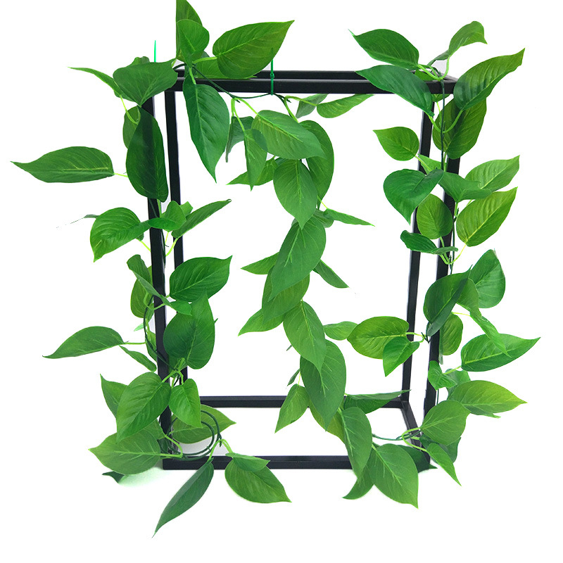 Frunze artificiale decorative din plastic și liane, frunze verzi, înălțime 2,2 m, potrivite pentru decor în hoteluri, centre comerciale și proiecte inginerești