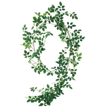 Liană artificială cu frunze verzi pentru perete – plantă cățărătoare decorativă