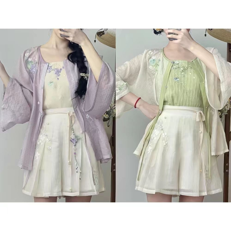 Proljeće/Ljeto 2026: Tencel izvezeni top i šorc, kineski stil, elementi dinastije Song i Han