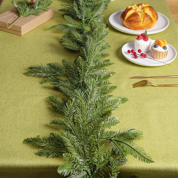 Plante artificiale verzi cu benzi plate din ratan pentru decor de Crăciun, Halloween, nuntă, interior/exterior