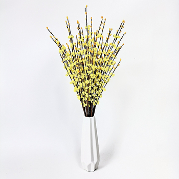 Buchet artificial de primăvară cu flori de prune și iasomie, material PE, înălțime 100–200 cm, pentru nuntă și decor acasă