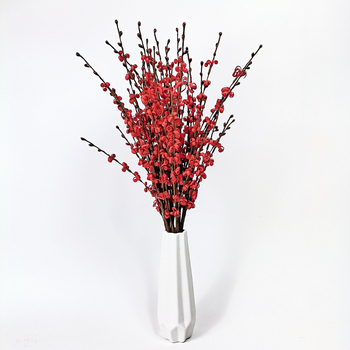 Buchet artificial de primăvară cu flori de prune și iasomie, material PE, înălțime 100–200 cm, pentru nuntă și decor acasă
