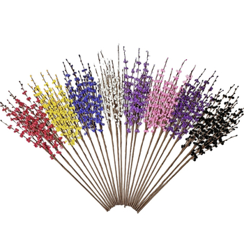 Buchet artificial de primăvară cu flori de prune și iasomie, material PE, înălțime 100–200 cm, pentru nuntă și decor acasă