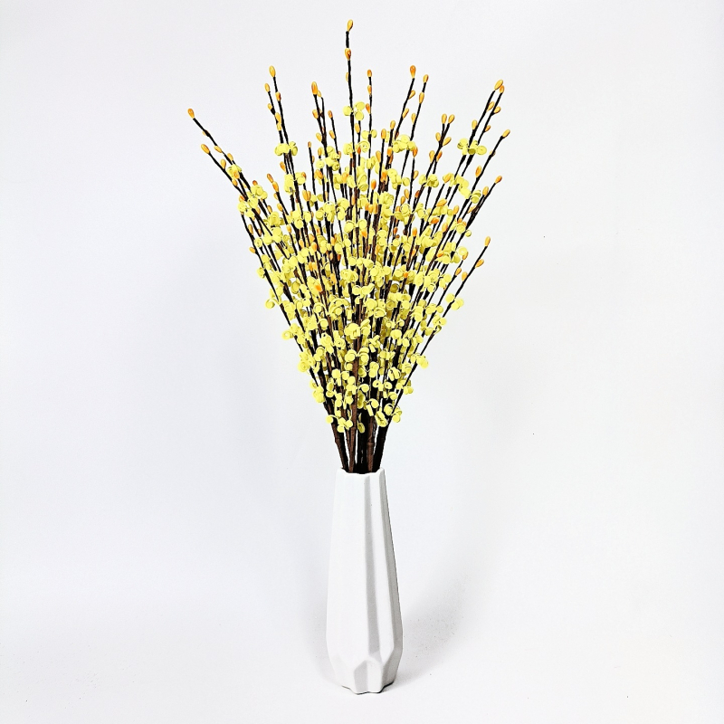 Buchet artificial de primăvară cu flori de prune și iasomie, material PE, înălțime 100–200 cm, pentru nuntă și decor acasă