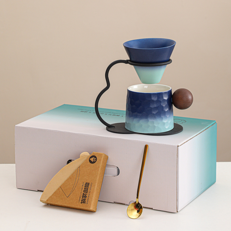 Set de cești pentru cafea cu infuzie manuală, pentru casă și pentru călătorii în aer liber; cadou de ziua de naștere și pentru mutare în casa nouă; suvenir de afaceri