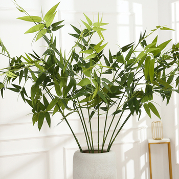 Plantă artificială de bambus pentru decor interior, 118 cm înălțime, potrivită pentru hoteluri, restaurante și decor de birou acasă