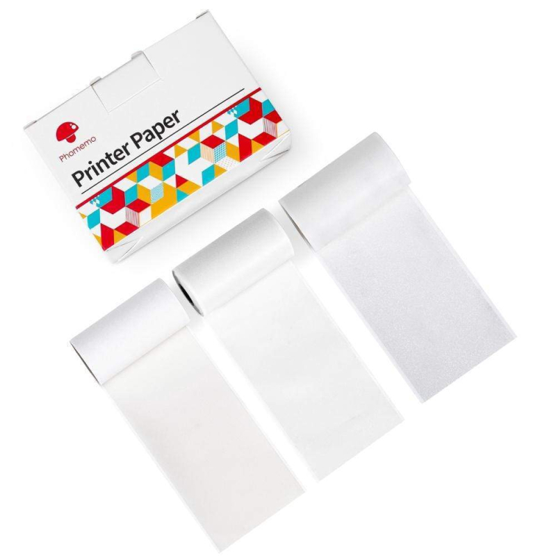 Phomemo 50/53mm M02 Series Universal Set mixt de hârtie termică pentru imprimante