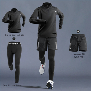 Unisex súprava na behanie a fitnes – vysoko elastické, rýchloschnúce tréningové oblečenie