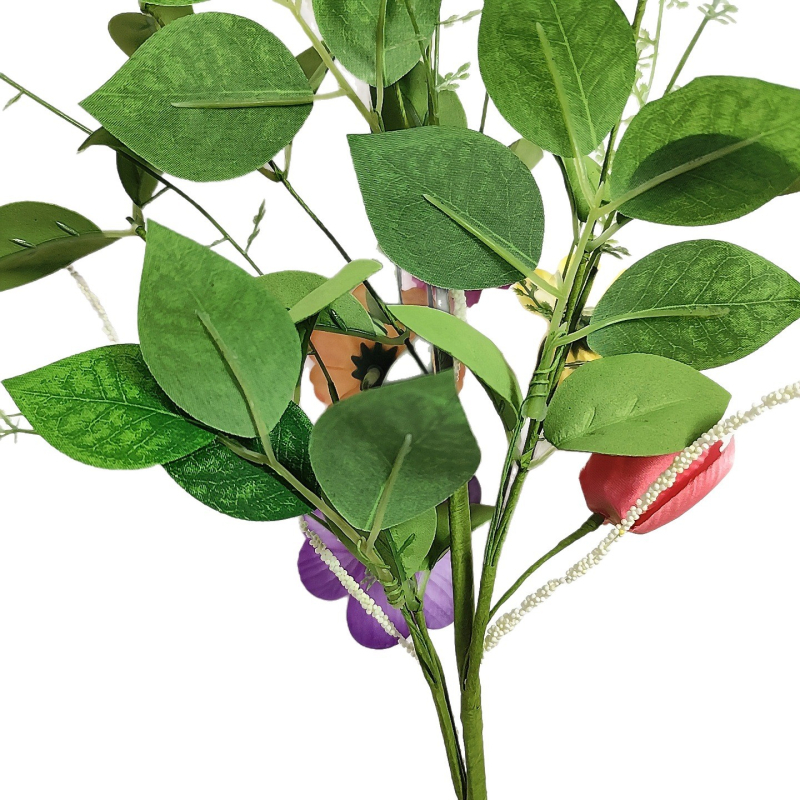 Buchet de lalele primăvară-vară, flori artificiale de mătase, accente cu margaretă