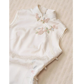 Nova cheongsam haljina bez rukava, vrhunski retro, ljeto 2025
