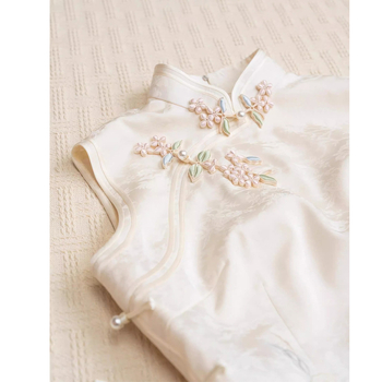Nova cheongsam haljina bez rukava, vrhunski retro, ljeto 2025