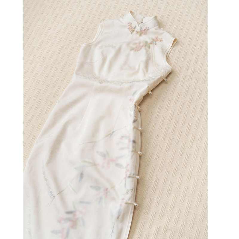 Nova cheongsam haljina bez rukava, vrhunski retro, ljeto 2025