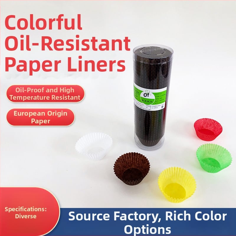 4737 Cupe de brioșe din hârtie pentru copt, colorate, rezistente la ulei, acoperire din silicon, din pulpă de lemn brută